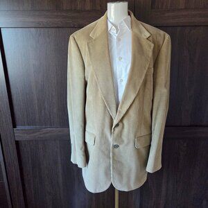 Vintage Lands End Men's 41L Corduroy Blazer Sport Coat Academia‎ Preppy USA Made